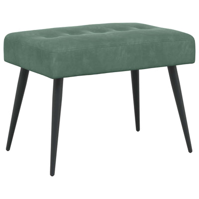 Bænk med knap tufting Havgrøn 60 x 40 x 45 cm Fløjl