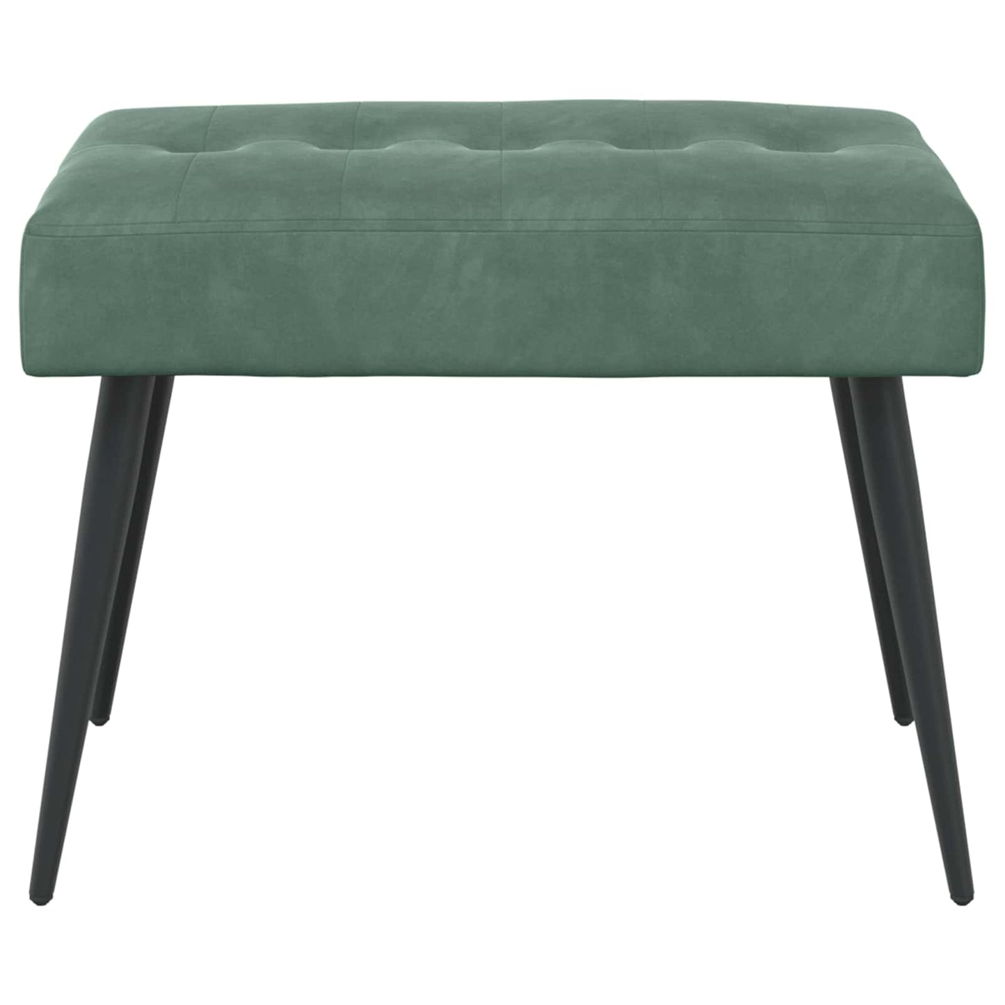 Bænk med knap tufting Havgrøn 60 x 40 x 45 cm Fløjl