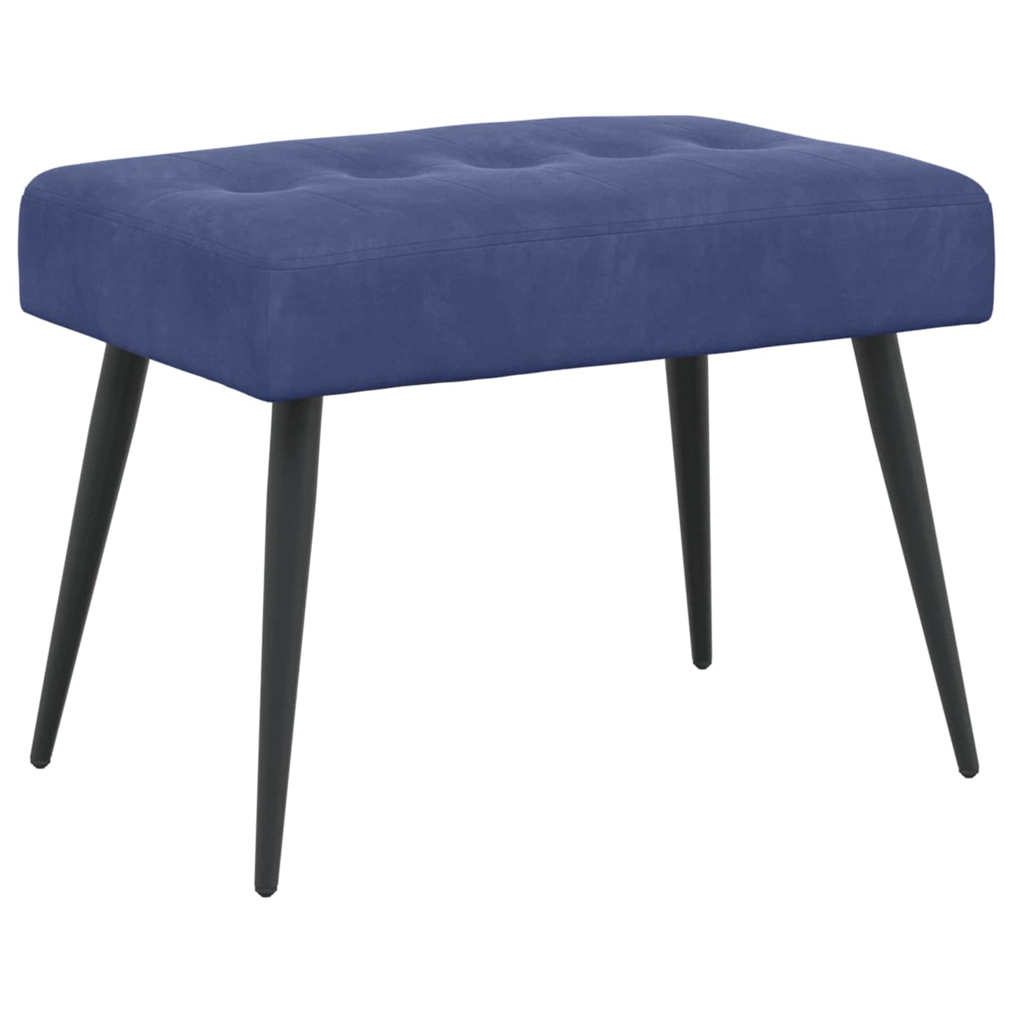 Bænk med knap tufting Politi blå 60 x 40 x 45 cm Fløjl