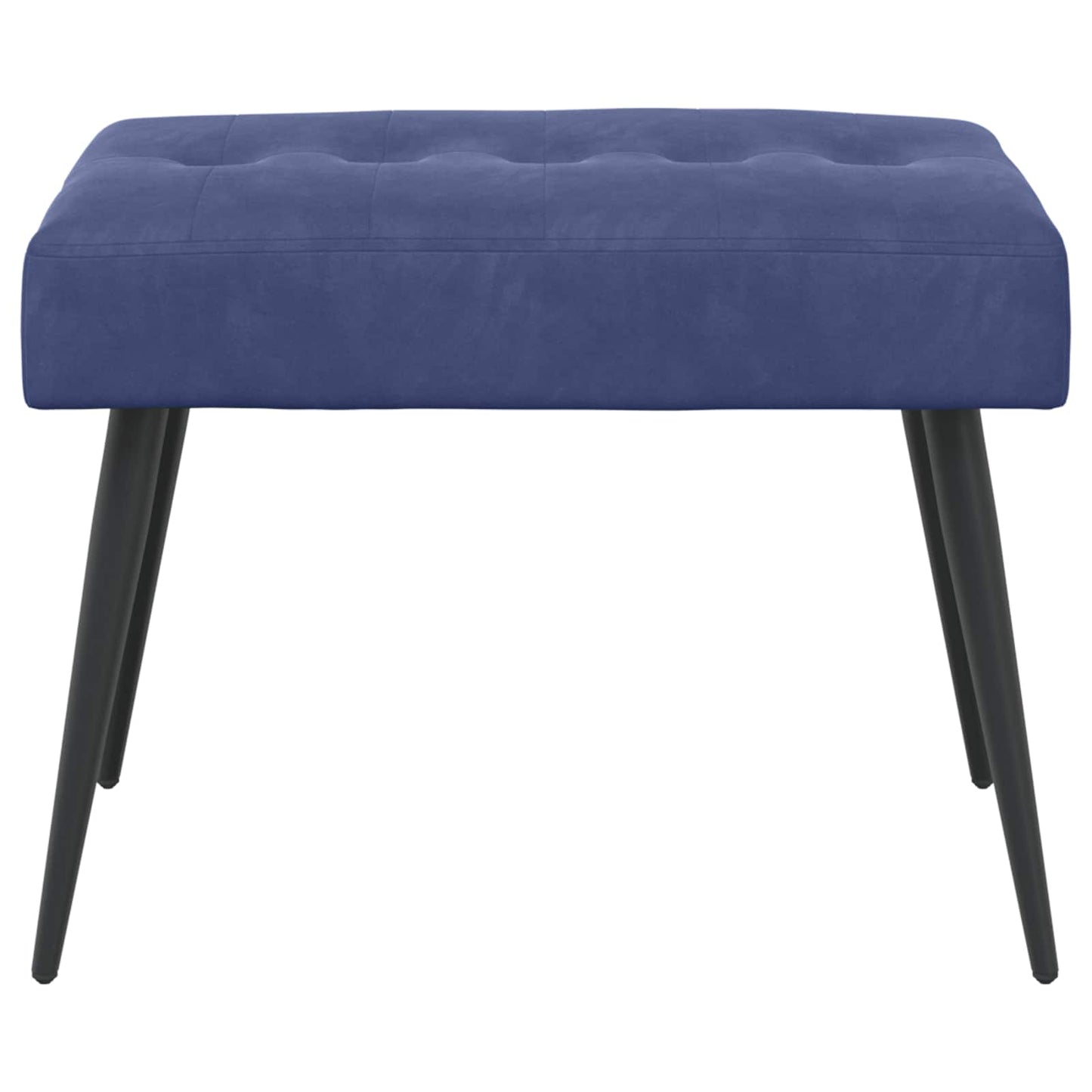 Bænk med knap tufting Politi blå 60 x 40 x 45 cm Fløjl