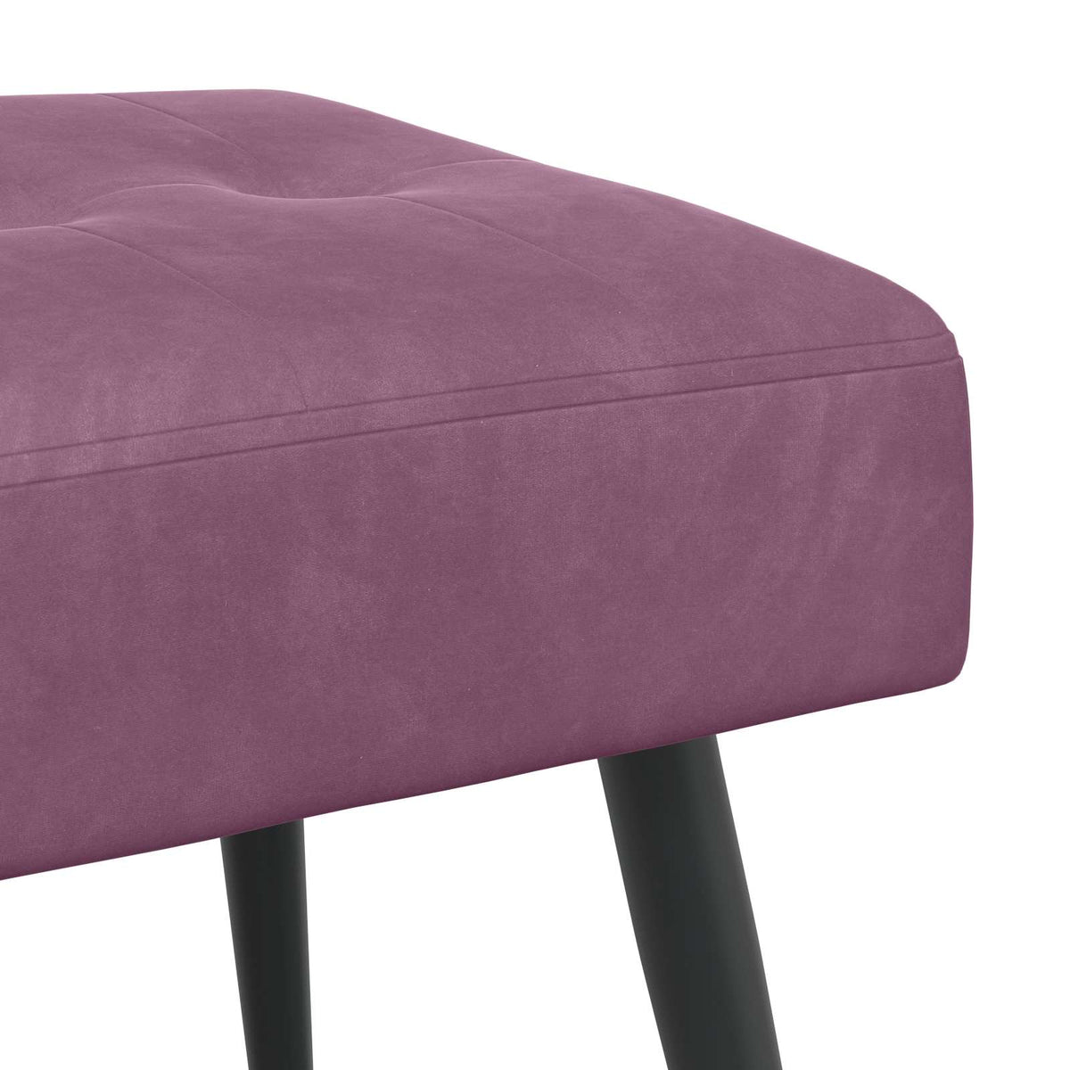 Bænk med knap tufting Lilla 60 x 40 x 45 cm Fløjl