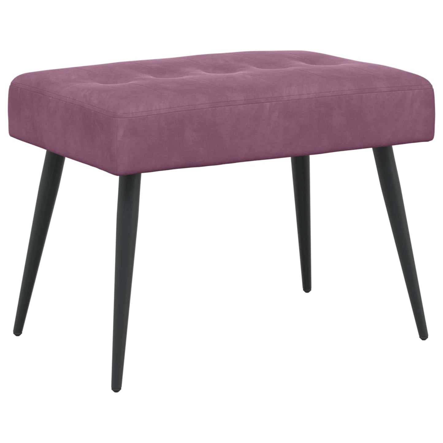 Bænk med knap tufting Lilla 60 x 40 x 45 cm Fløjl