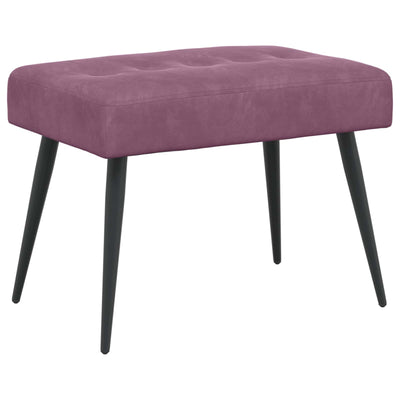 Bænk med knap tufting Lilla 60 x 40 x 45 cm Fløjl