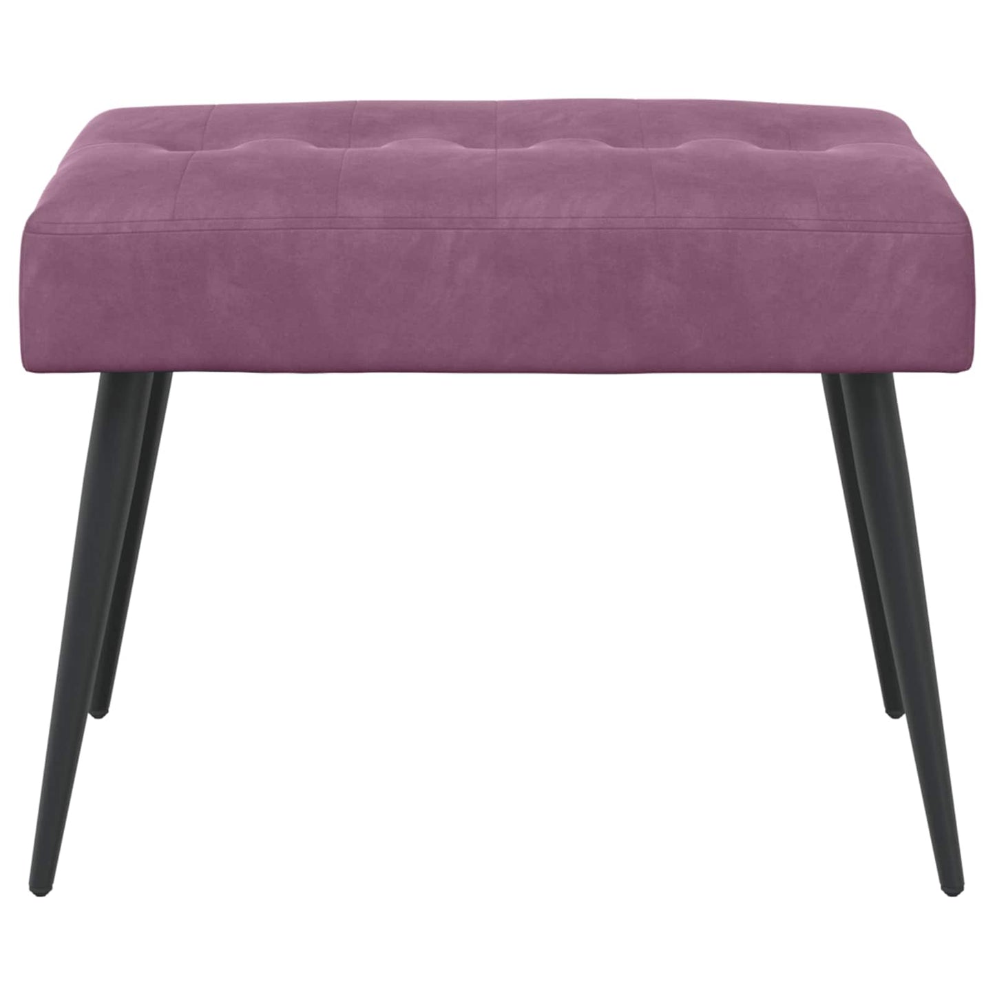 Bænk med knap tufting Lilla 60 x 40 x 45 cm Fløjl