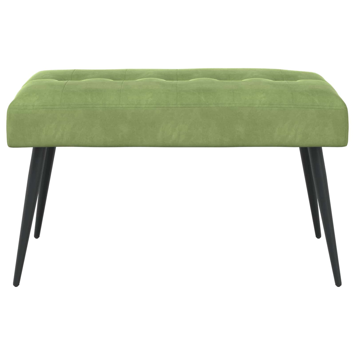 Bænk med knap tufting Lys grøn 80 x 40 x 46 cm Fløjl