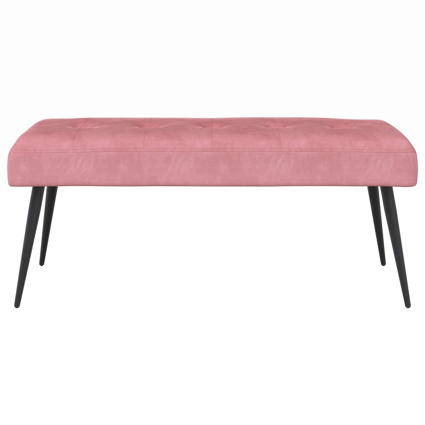 Bænk med knap tufting Lyserød 80 x 40 x 46 cm Fløjl