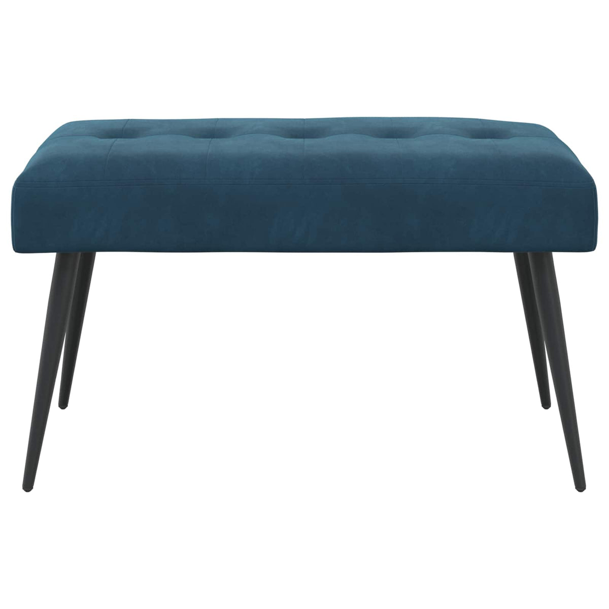 Bænk med knap tufting Blå 80 x 40 x 46 cm Fløjl