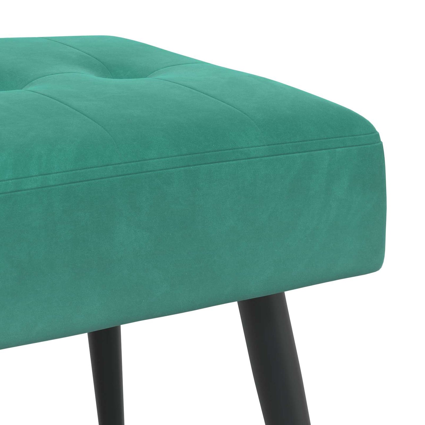 Bænk med knap tufting Turkis 80 x 40 x 46 cm Fløjl