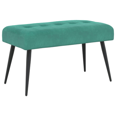 Bænk med knap tufting Turkis 80 x 40 x 46 cm Fløjl
