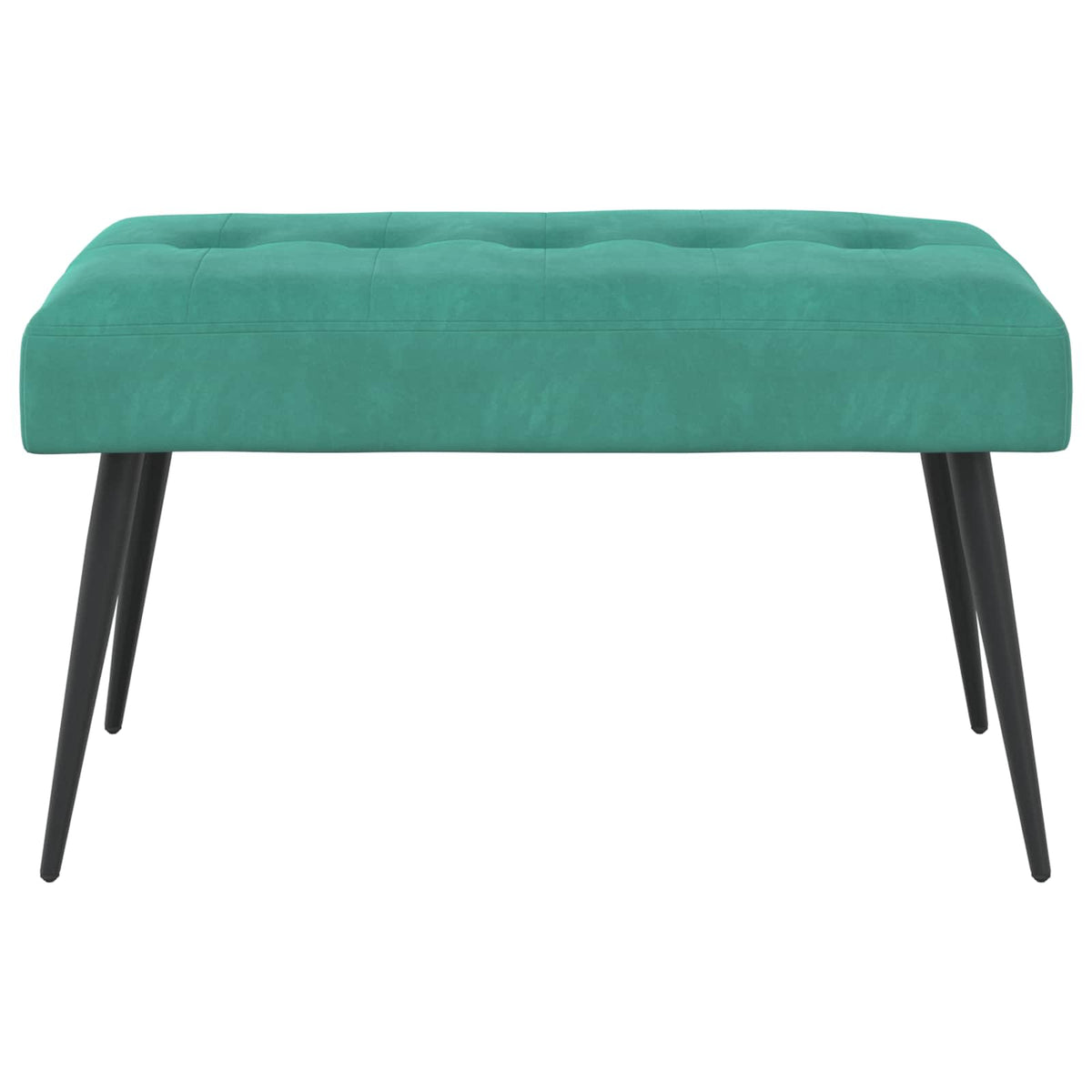 Bænk med knap tufting Turkis 80 x 40 x 46 cm Fløjl