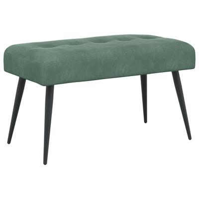 Bænk med knap tufting Havgrøn 80 x 40 x 46 cm Fløjl