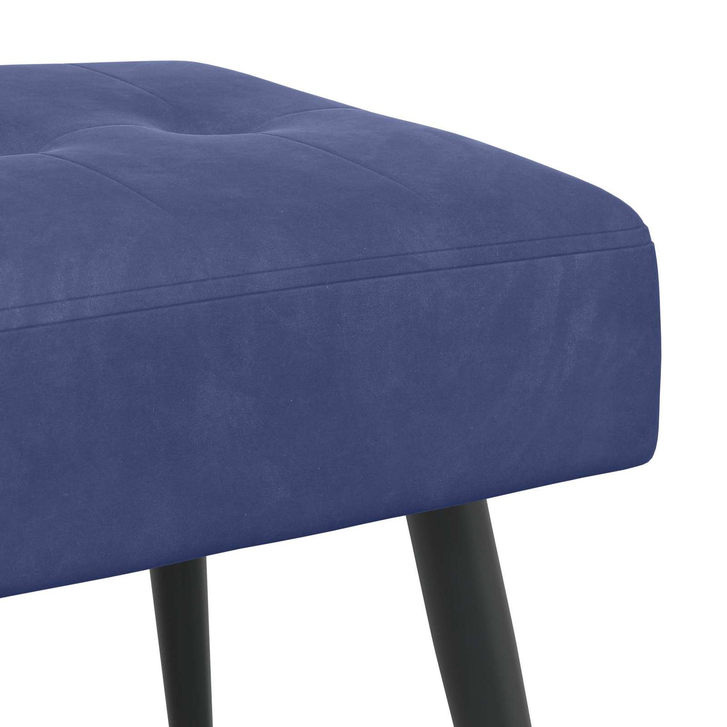 Bænk med knap tufting Politi blå 80 x 40 x 46 cm Fløjl
