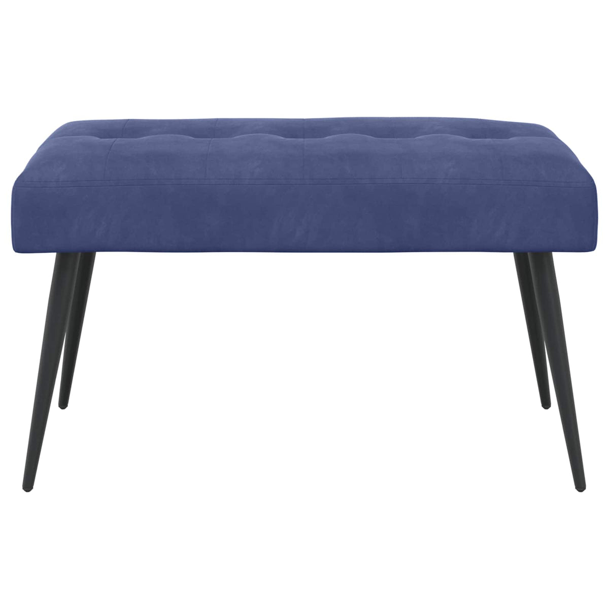 Bænk med knap tufting Politi blå 80 x 40 x 46 cm Fløjl