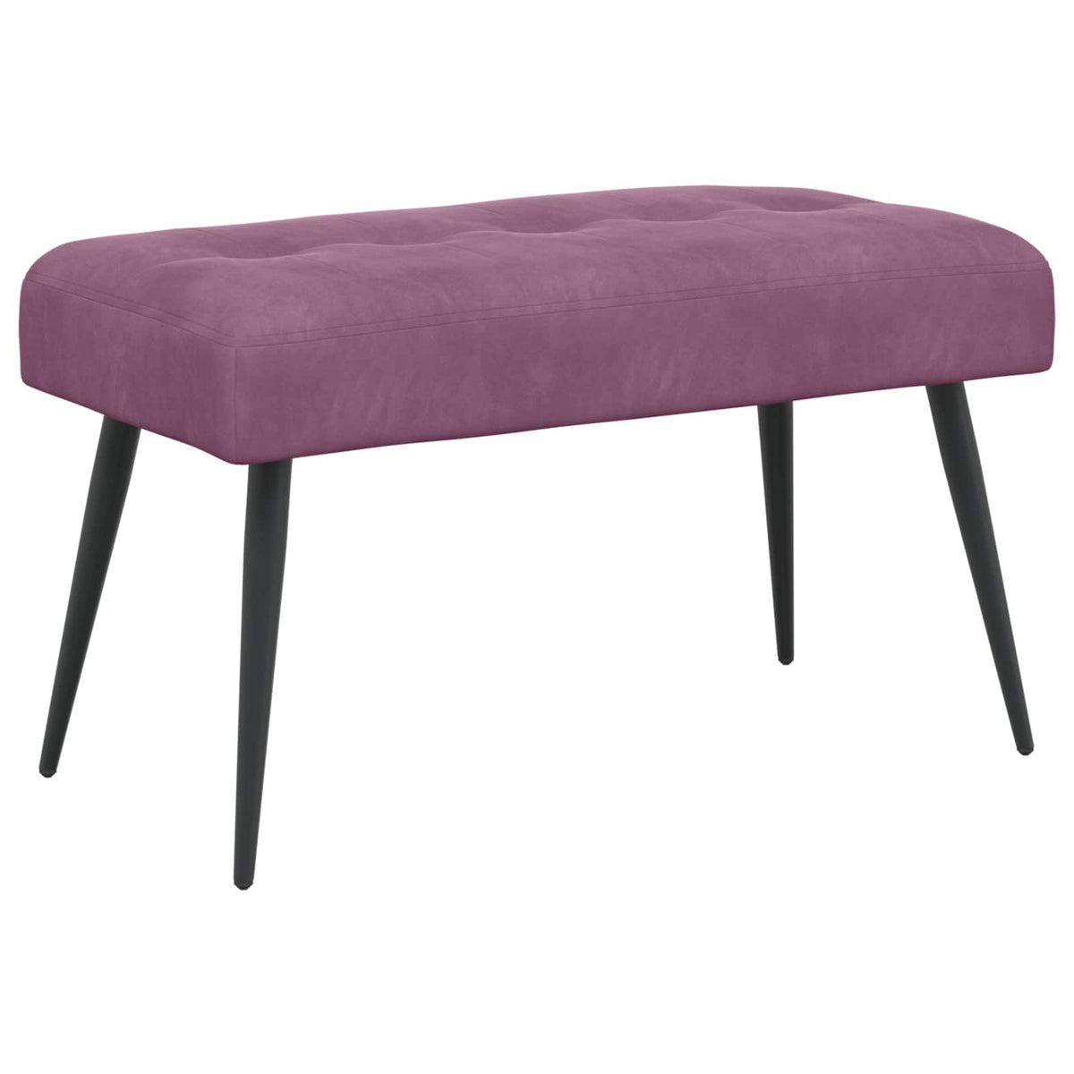 Bænk med knap tufting Lilla 80 x 40 x 46 cm Fløjl