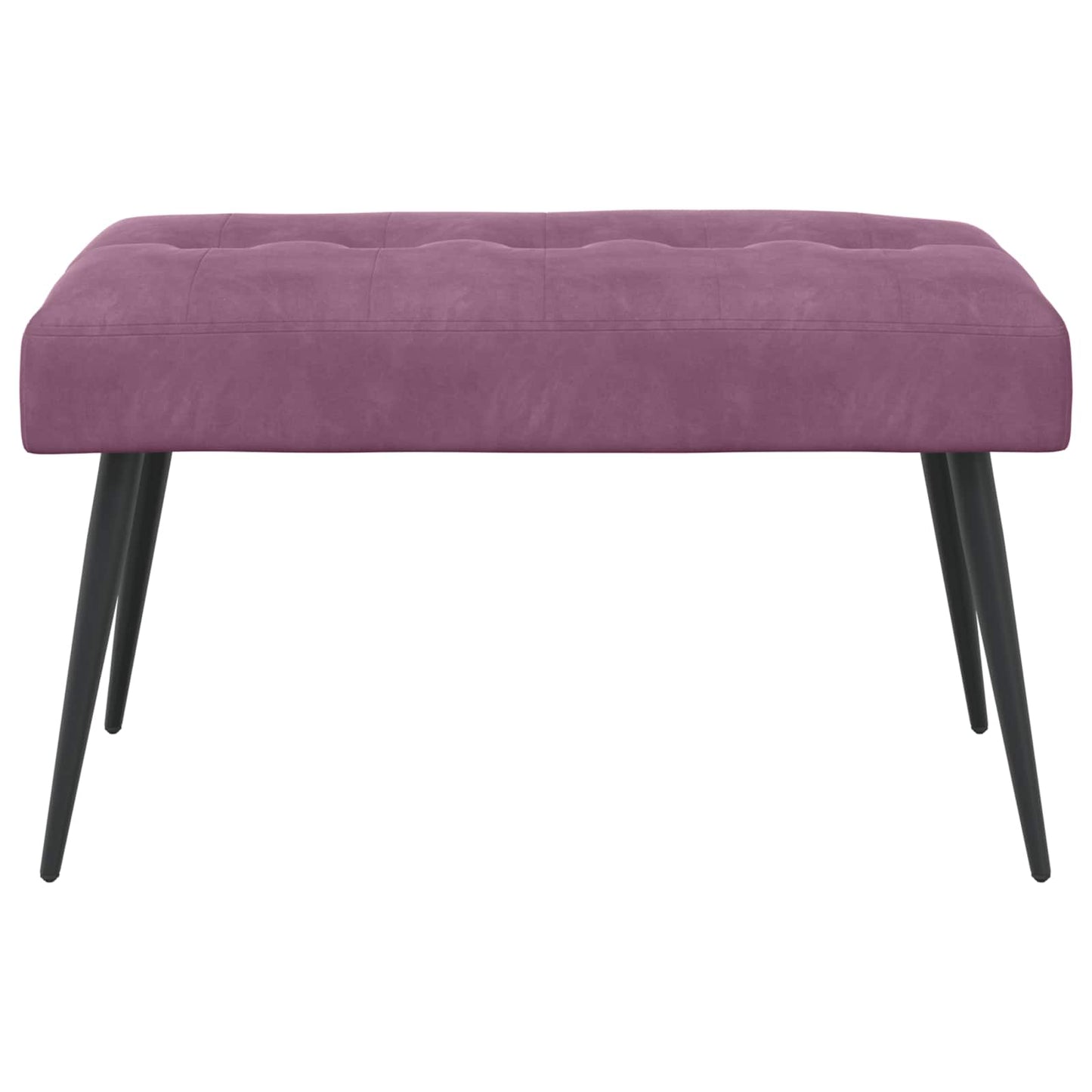 Bænk med knap tufting Lilla 80 x 40 x 46 cm Fløjl
