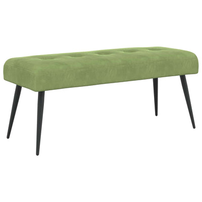 Bænk med knap tufting Lys grøn 110 x 40 x 46 cm Fløjl