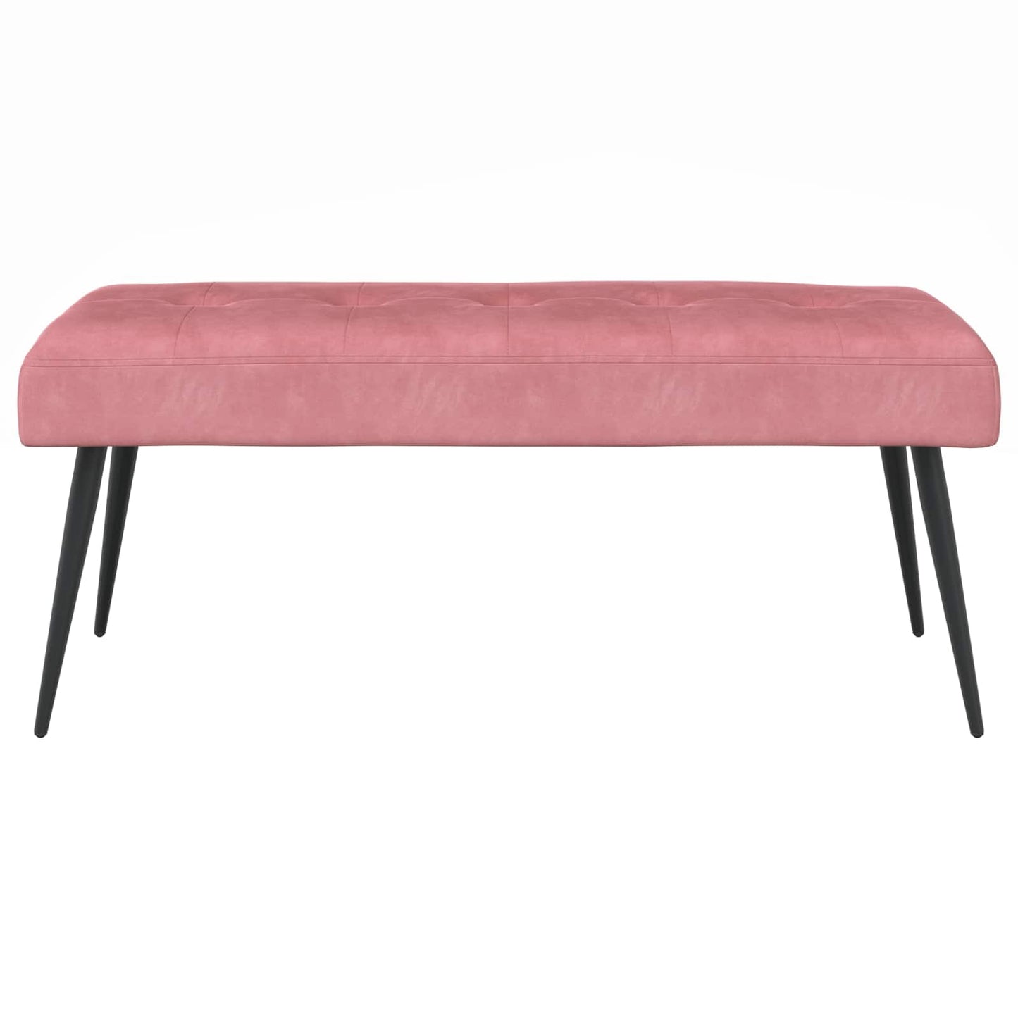 Bænk med knap tufting Lyserød 110 x 40 x 46 cm Fløjl