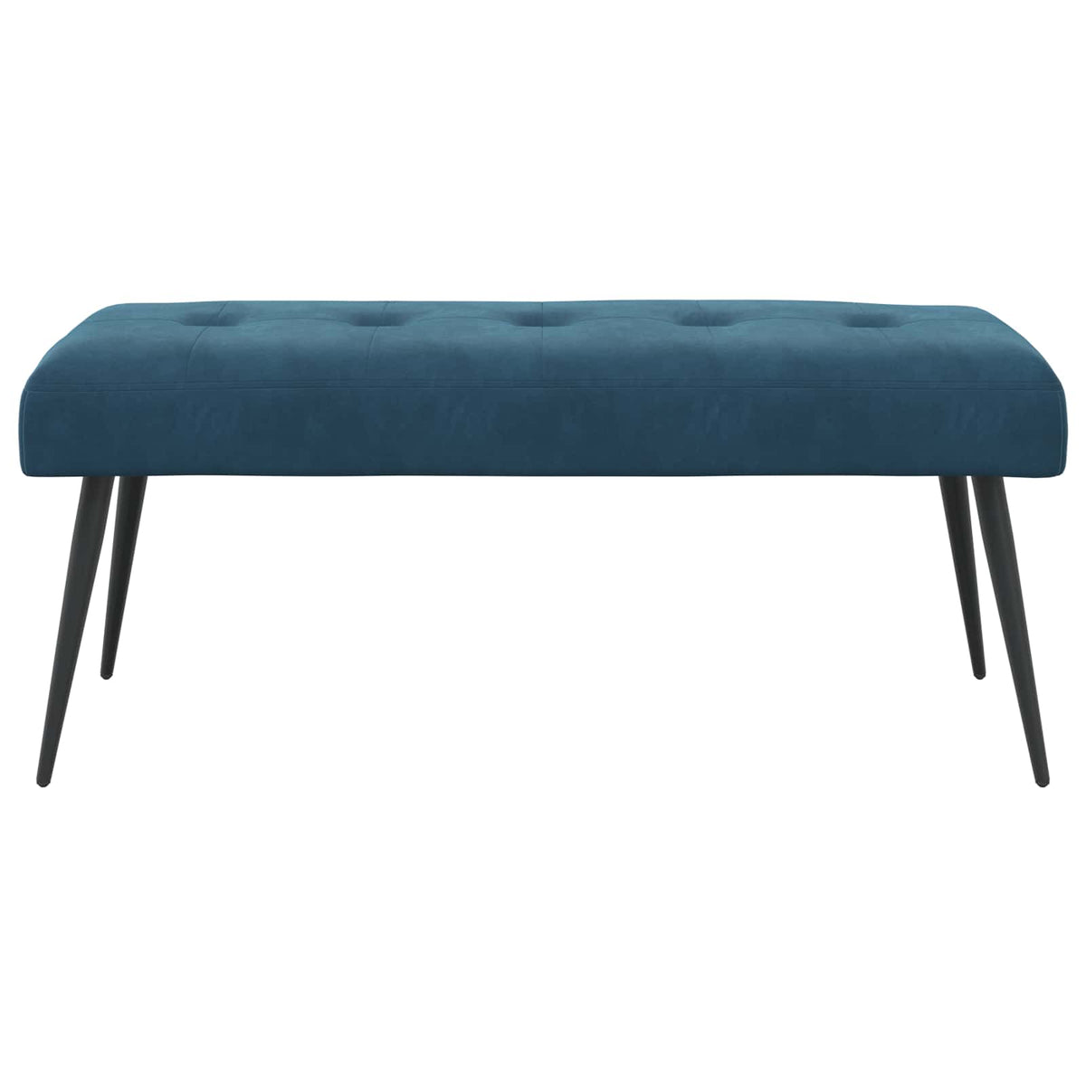 Bænk med knap tufting Blå 110 x 40 x 46 cm Fløjl