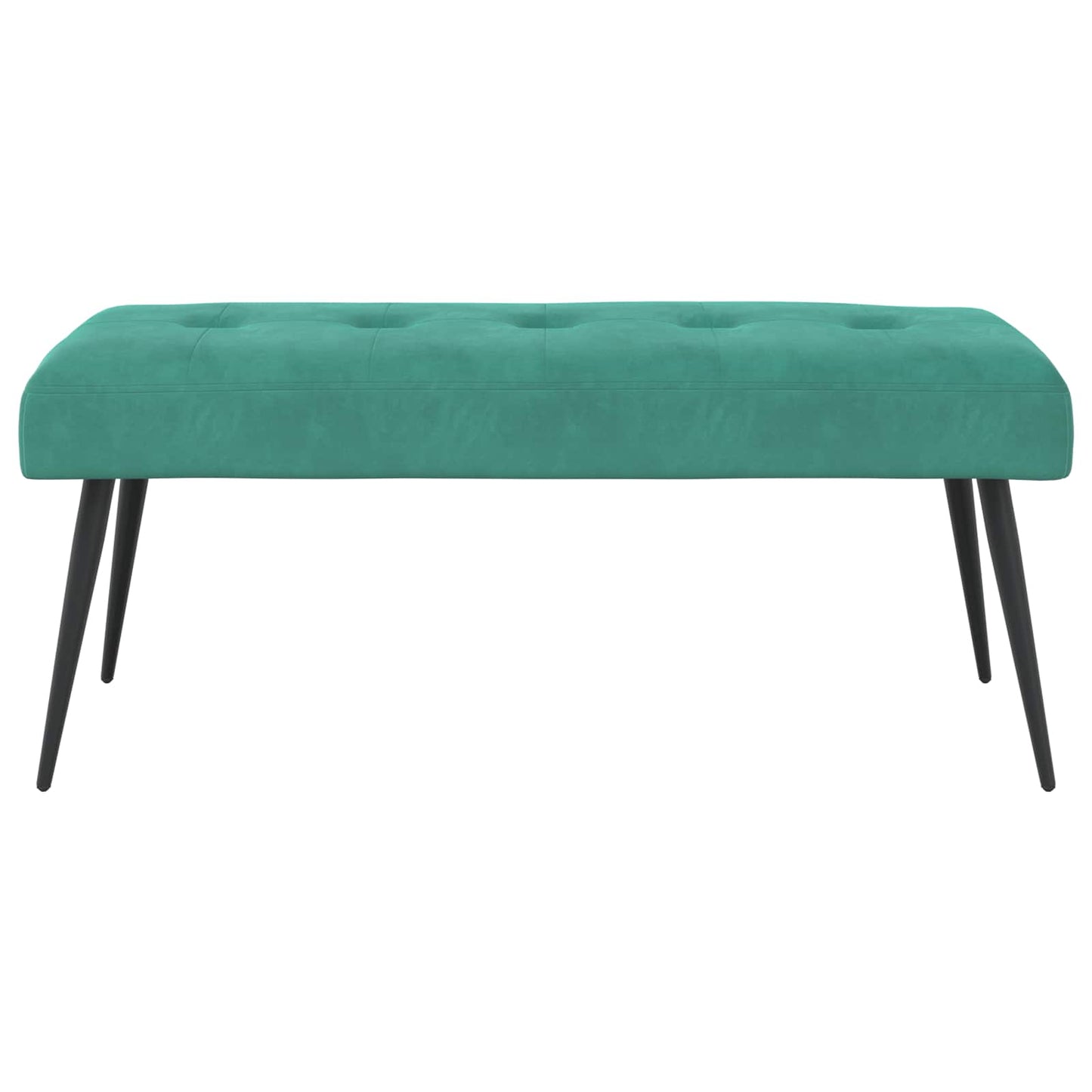 Bænk med knap tufting Turkis 110 x 40 x 46 cm Fløjl