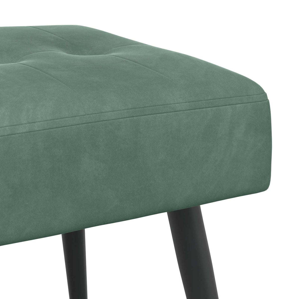 Bænk med knap tufting Havgrøn 110 x 40 x 46 cm Fløjl