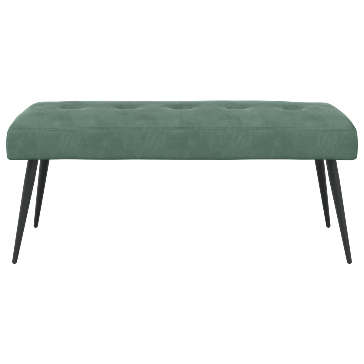Bænk med knap tufting Havgrøn 110 x 40 x 46 cm Fløjl