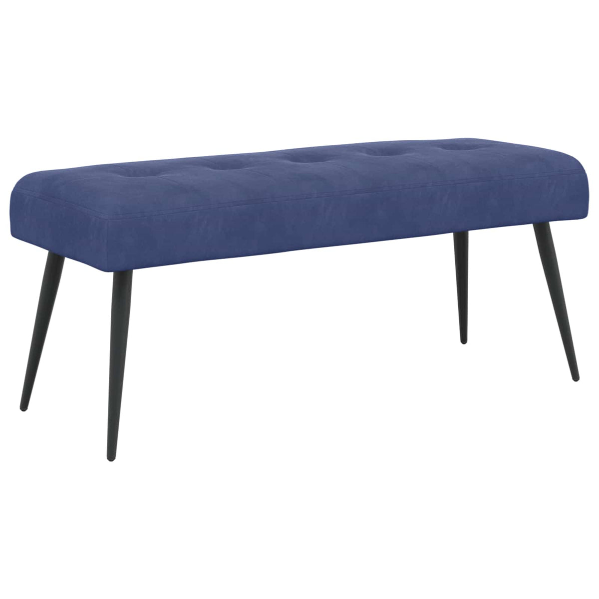 Bænk med knap tufting Politi blå 110 x 40 x 46 cm Fløjl