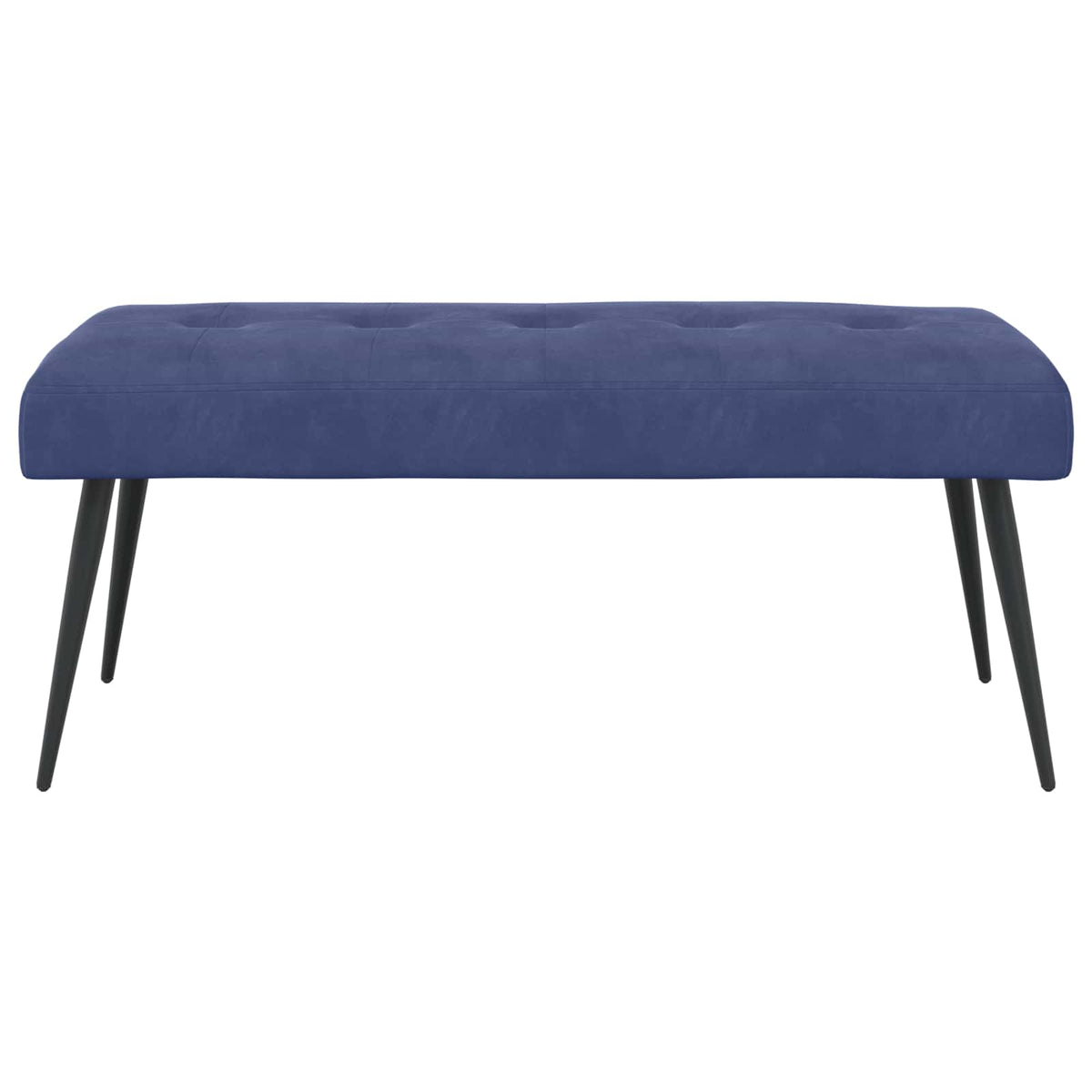 Bænk med knap tufting Politi blå 110 x 40 x 46 cm Fløjl