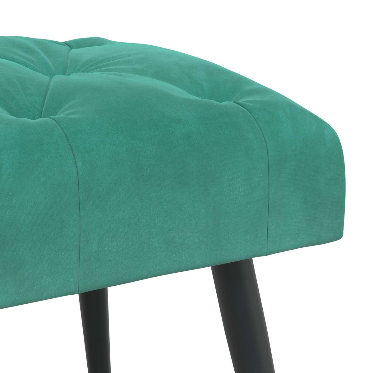 Bænk med knap tufting Turkis 60 x 40 x 45 cm Fløjl