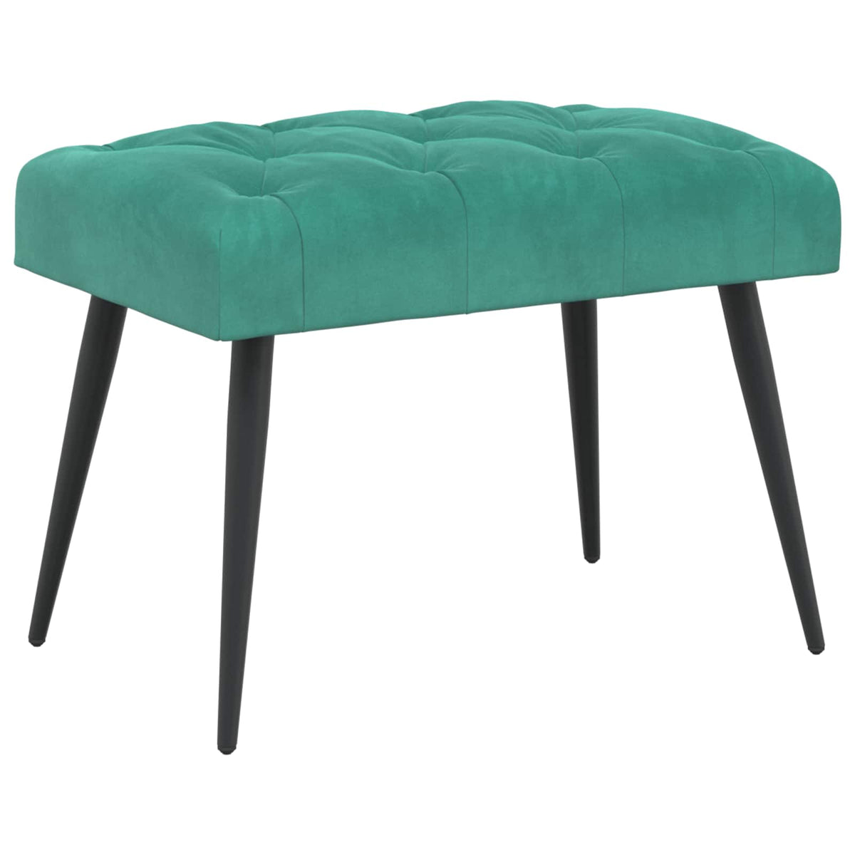 Bænk med knap tufting Turkis 60 x 40 x 45 cm Fløjl