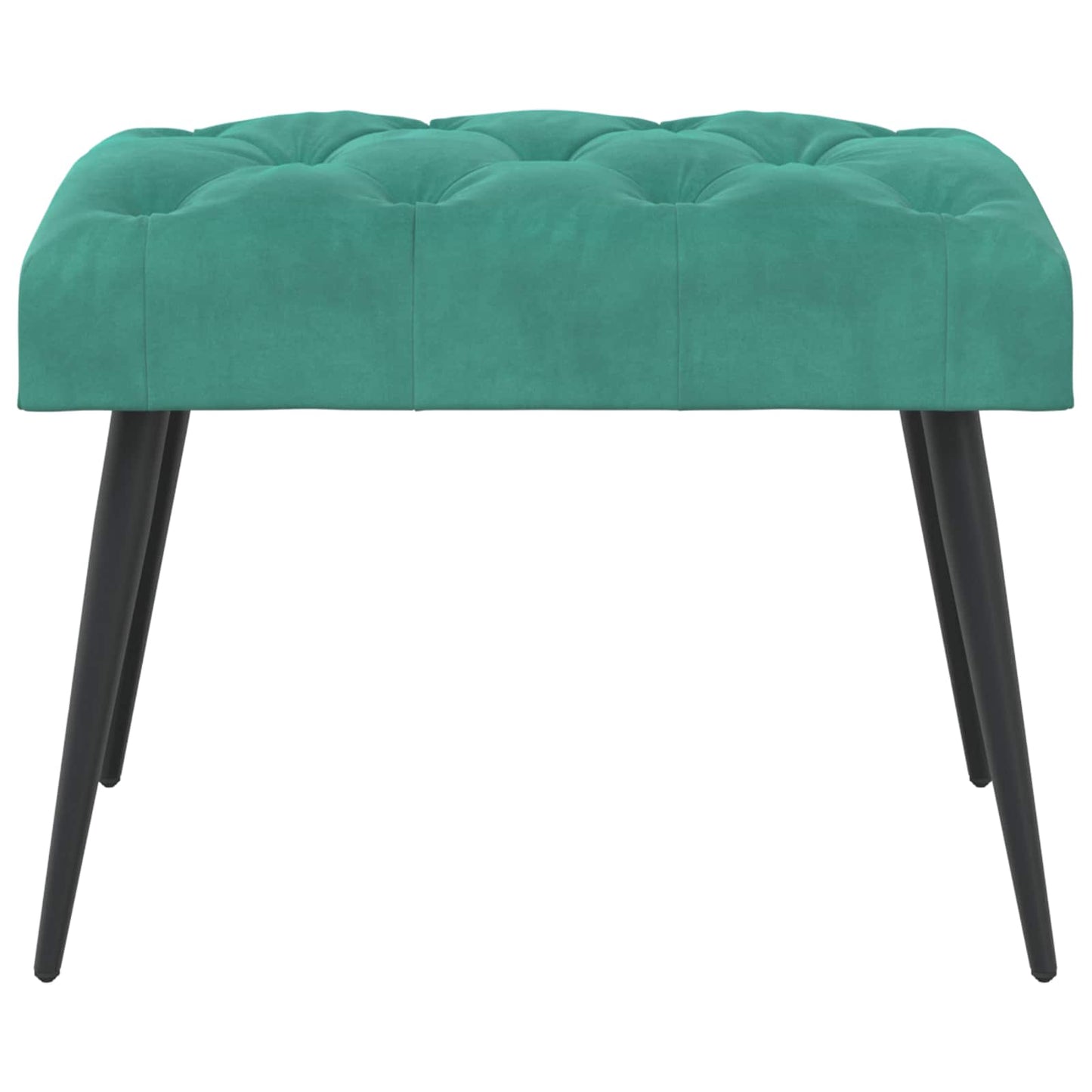 Bænk med knap tufting Turkis 60 x 40 x 45 cm Fløjl