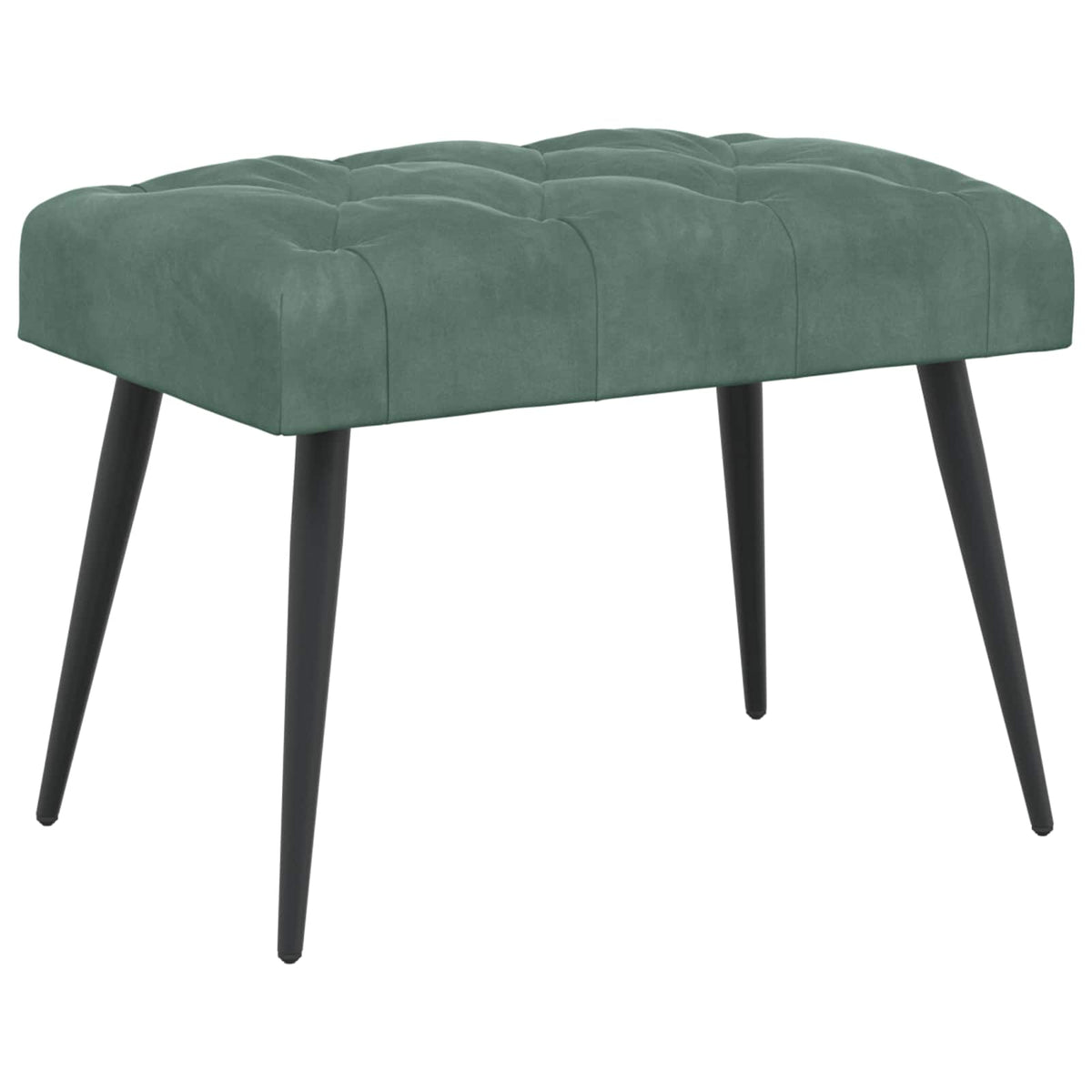 Bænk med knap tufting Havgrøn 60 x 40 x 45 cm Fløjl