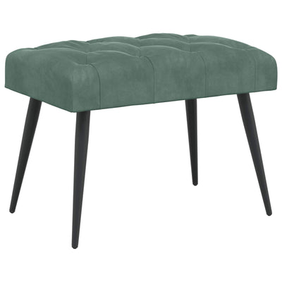 Bænk med knap tufting Havgrøn 60 x 40 x 45 cm Fløjl