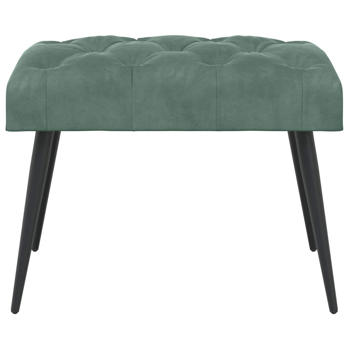 Bænk med knap tufting Havgrøn 60 x 40 x 45 cm Fløjl