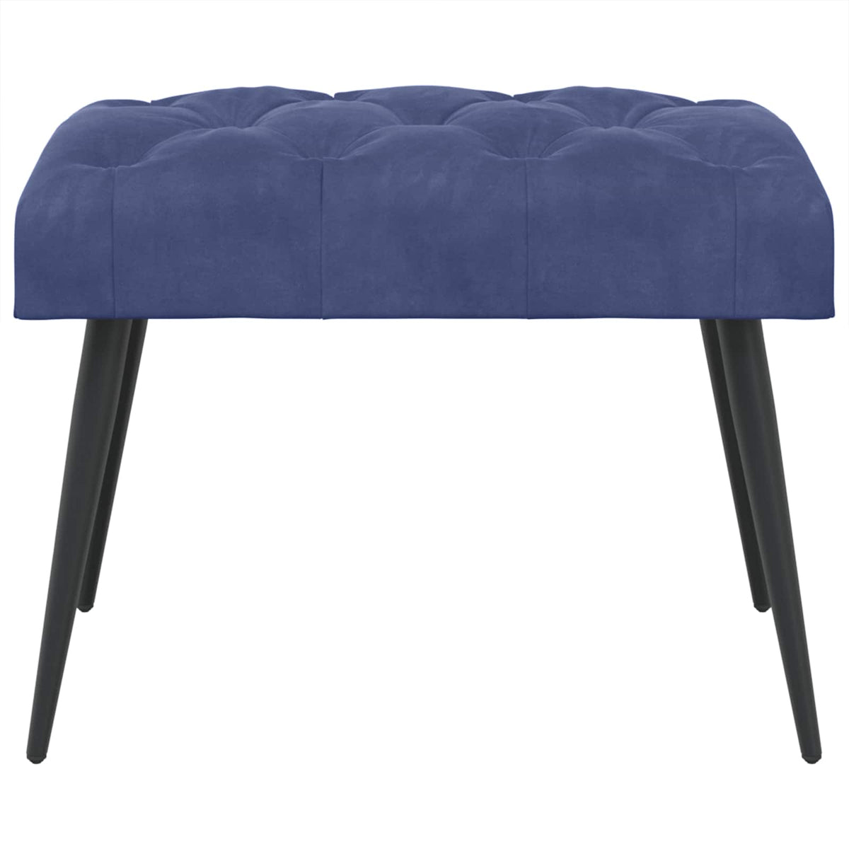 Bænk med knap tufting Politi blå 60 x 40 x 45 cm Fløjl