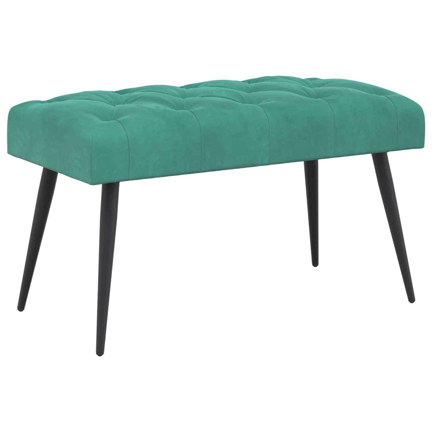 Bænk med knap tufting Turkis 80 x 40 x 46 cm Fløjl