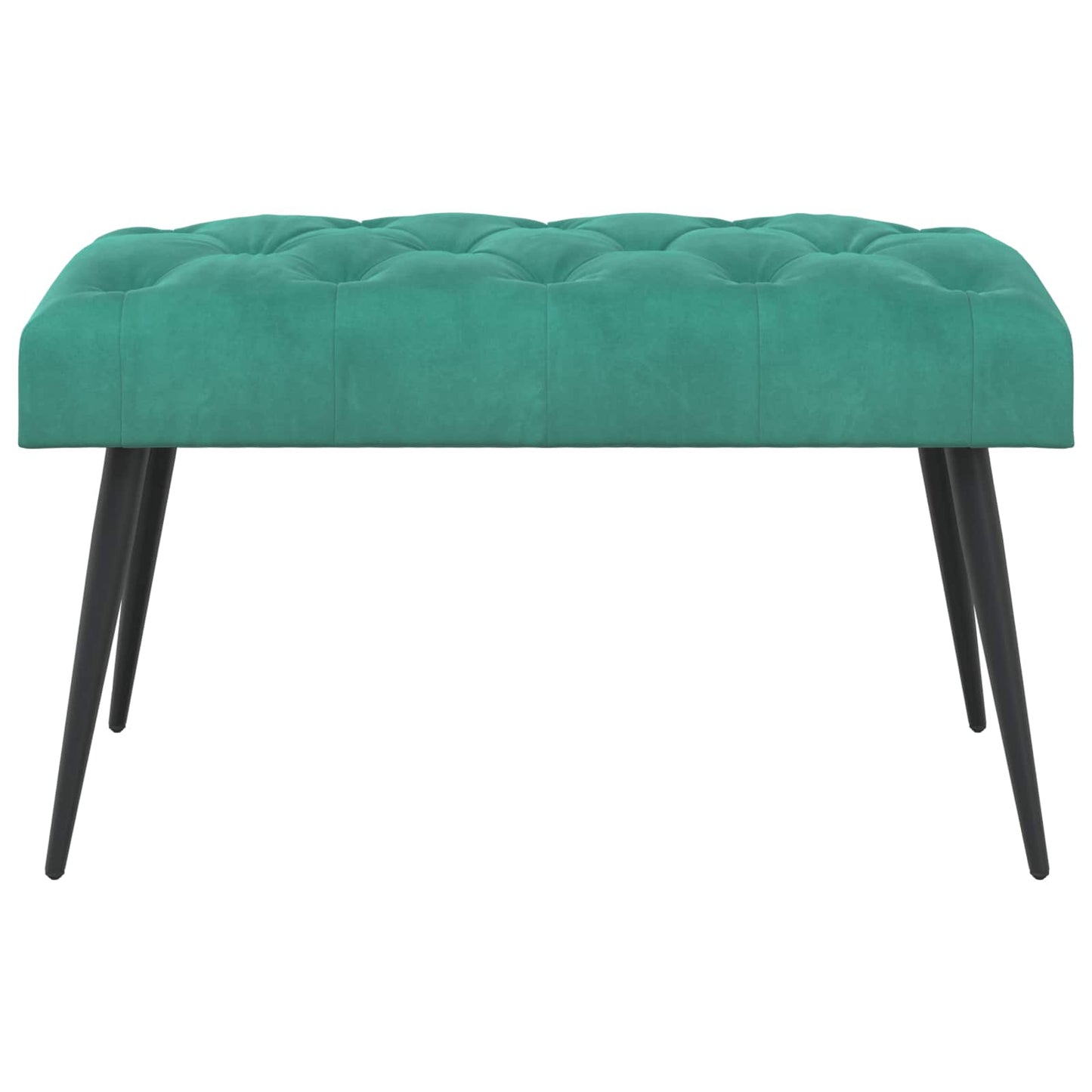 Bænk med knap tufting Turkis 80 x 40 x 46 cm Fløjl