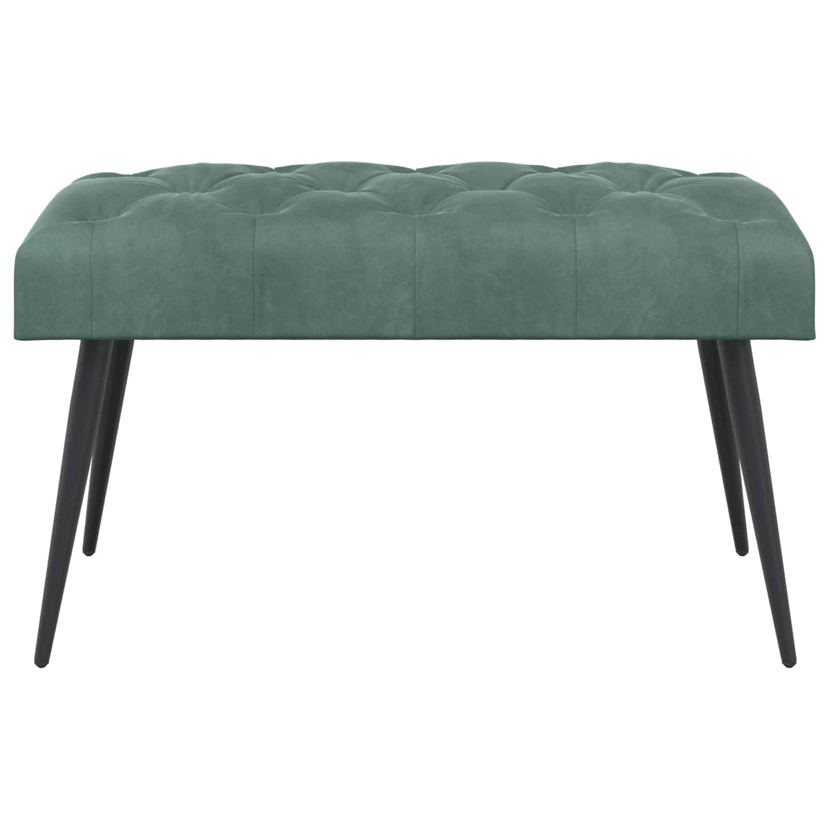 Bænk med knap tufting Havgrøn 80 x 40 x 46 cm Fløjl