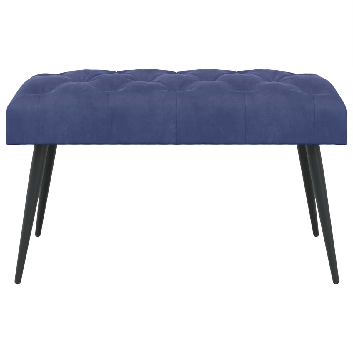Bænk med knap tufting Politi blå 80 x 40 x 46 cm Fløjl