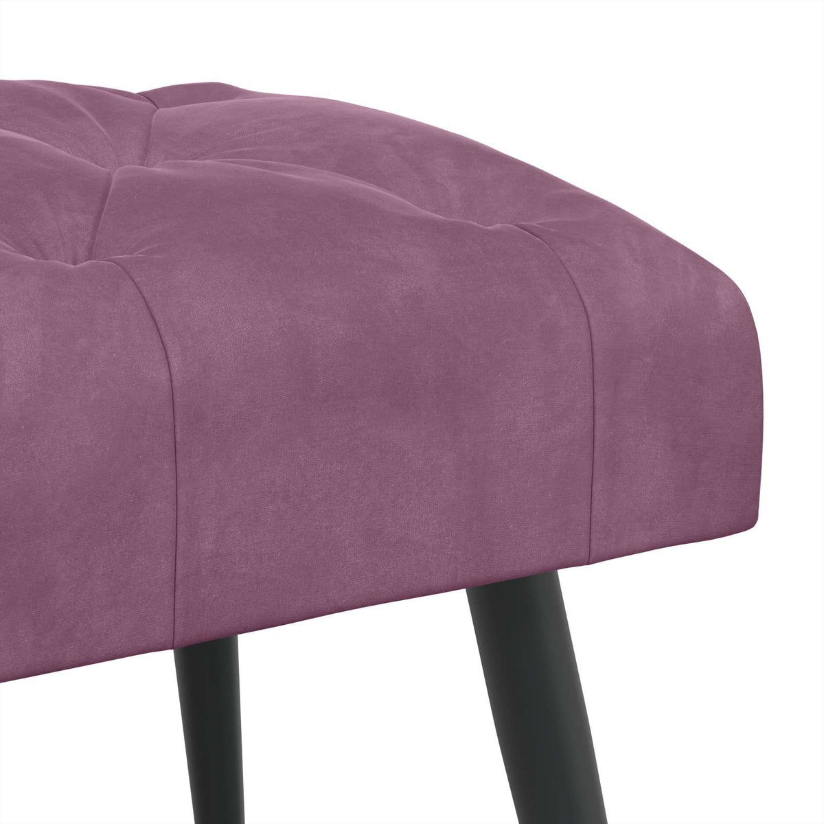 Bænk med knap tufting Lilla 80 x 40 x 46 cm Fløjl