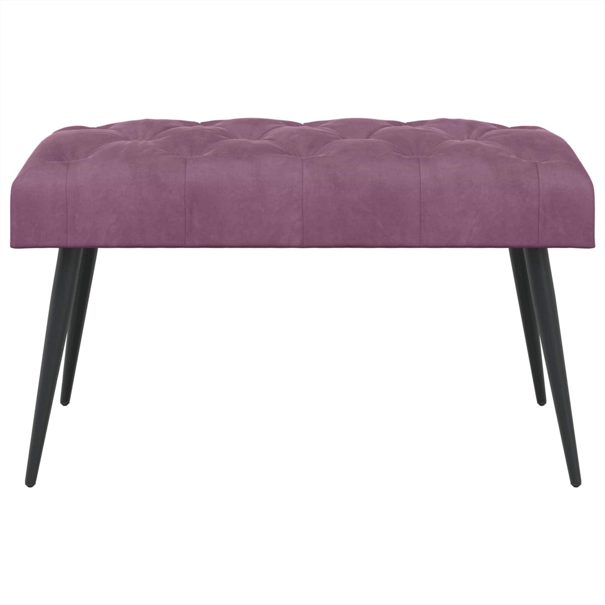 Bænk med knap tufting Lilla 80 x 40 x 46 cm Fløjl
