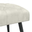 Bænk med knap tufting Cremefarvet 110 x 40 x 46 cm Fløjl