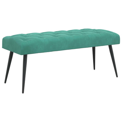 Bænk med knap tufting Turkis 110 x 40 x 46 cm Fløjl