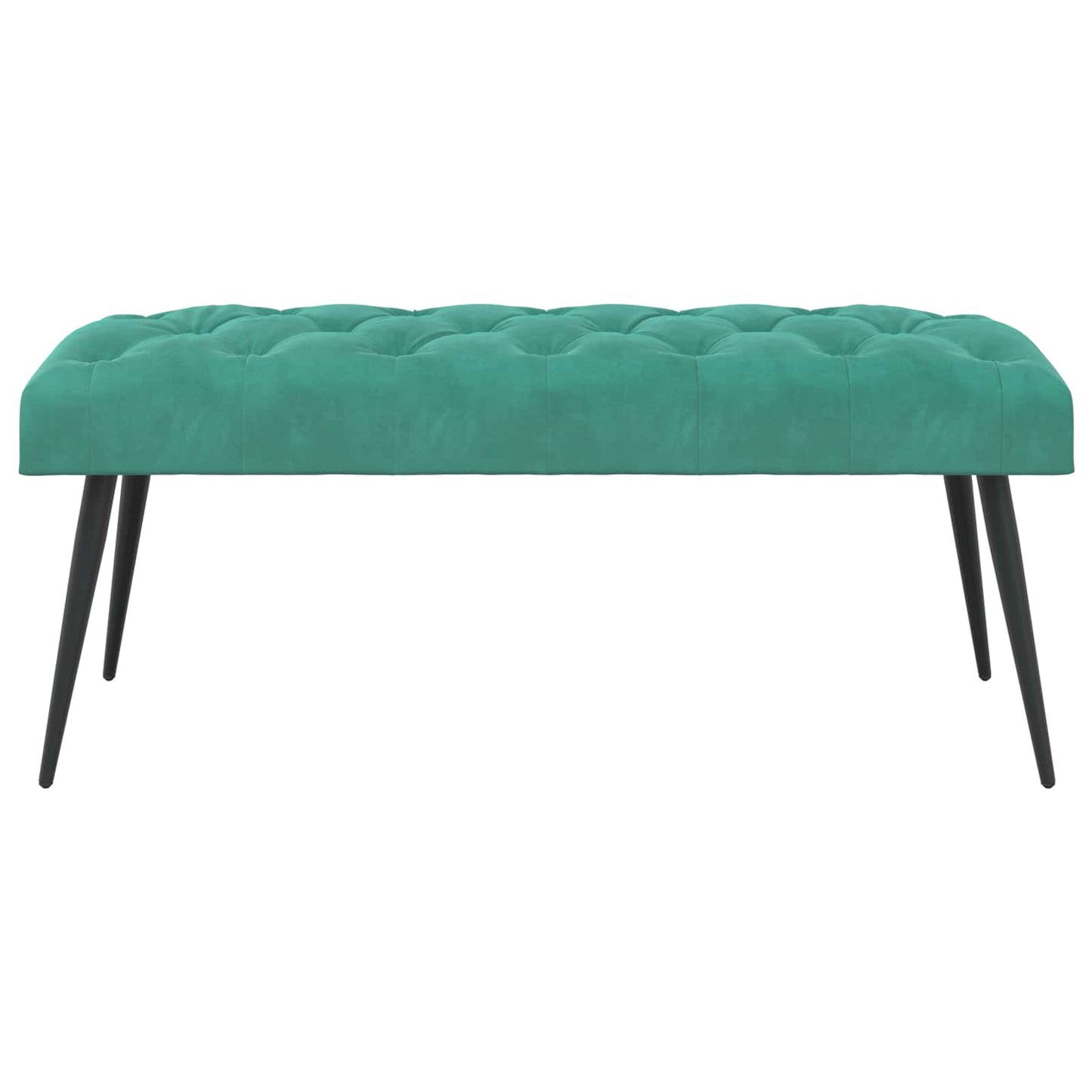 Bænk med knap tufting Turkis 110 x 40 x 46 cm Fløjl