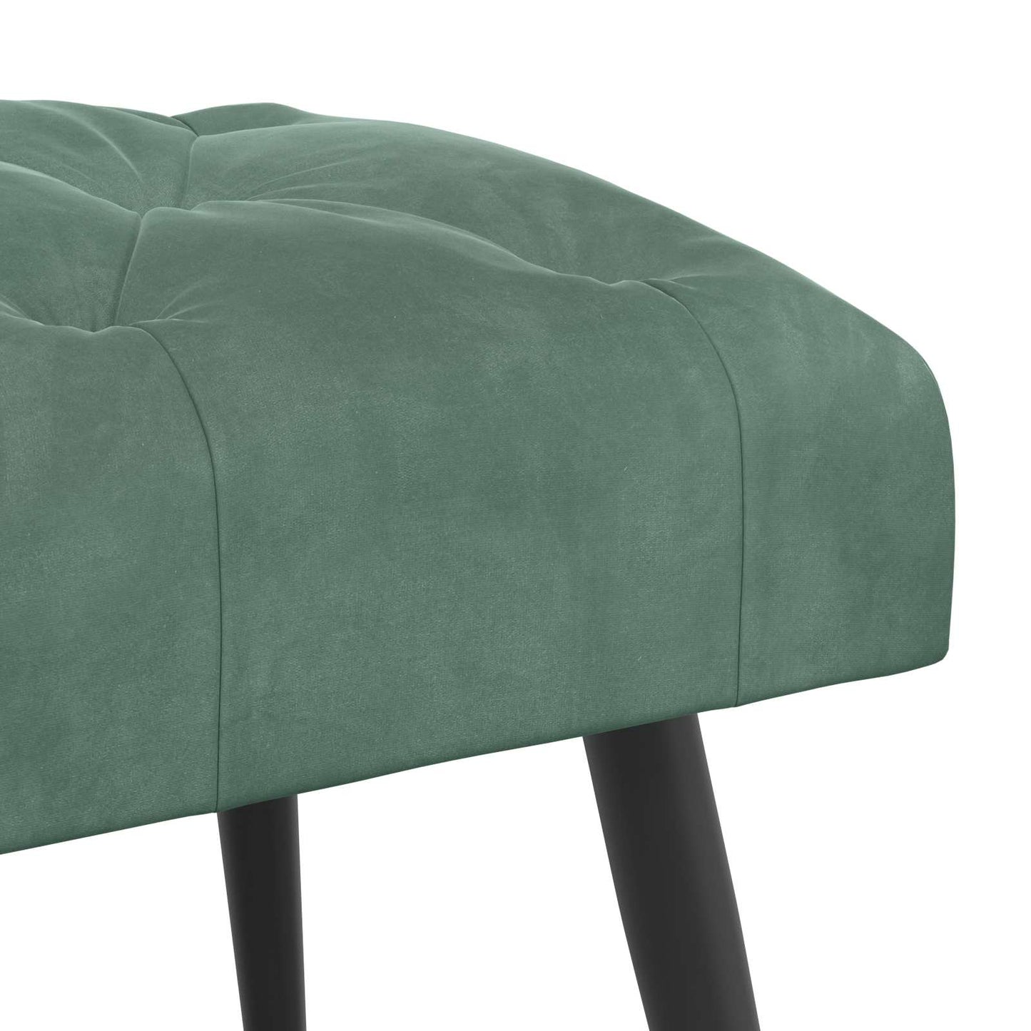 Bænk med knap tufting Havgrøn 110 x 40 x 46 cm Fløjl