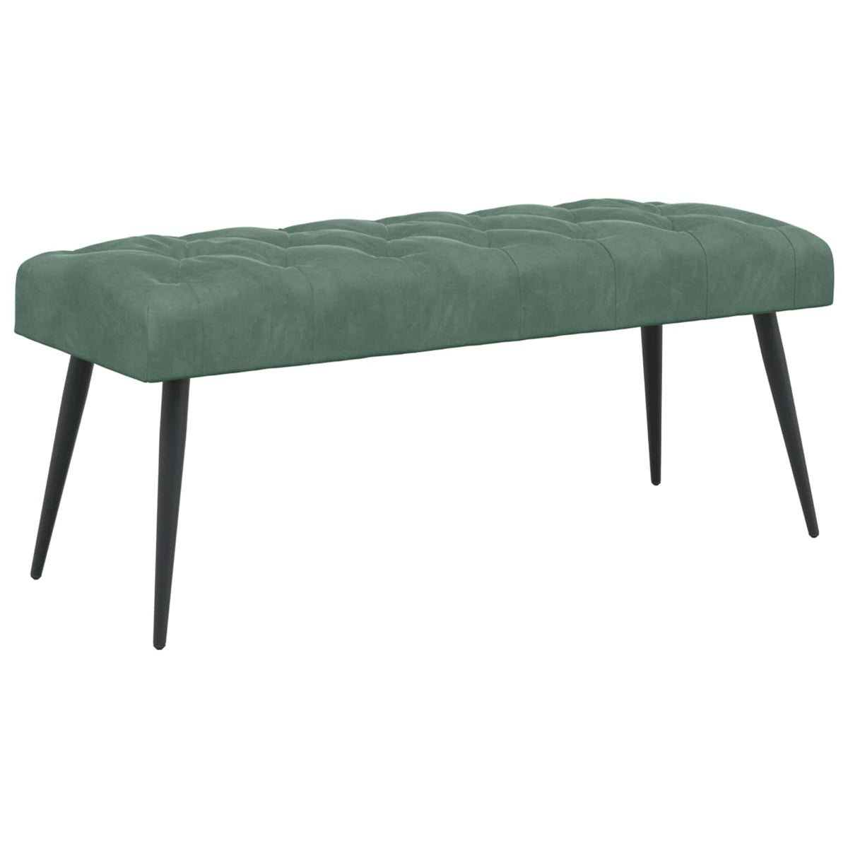 Bænk med knap tufting Havgrøn 110 x 40 x 46 cm Fløjl