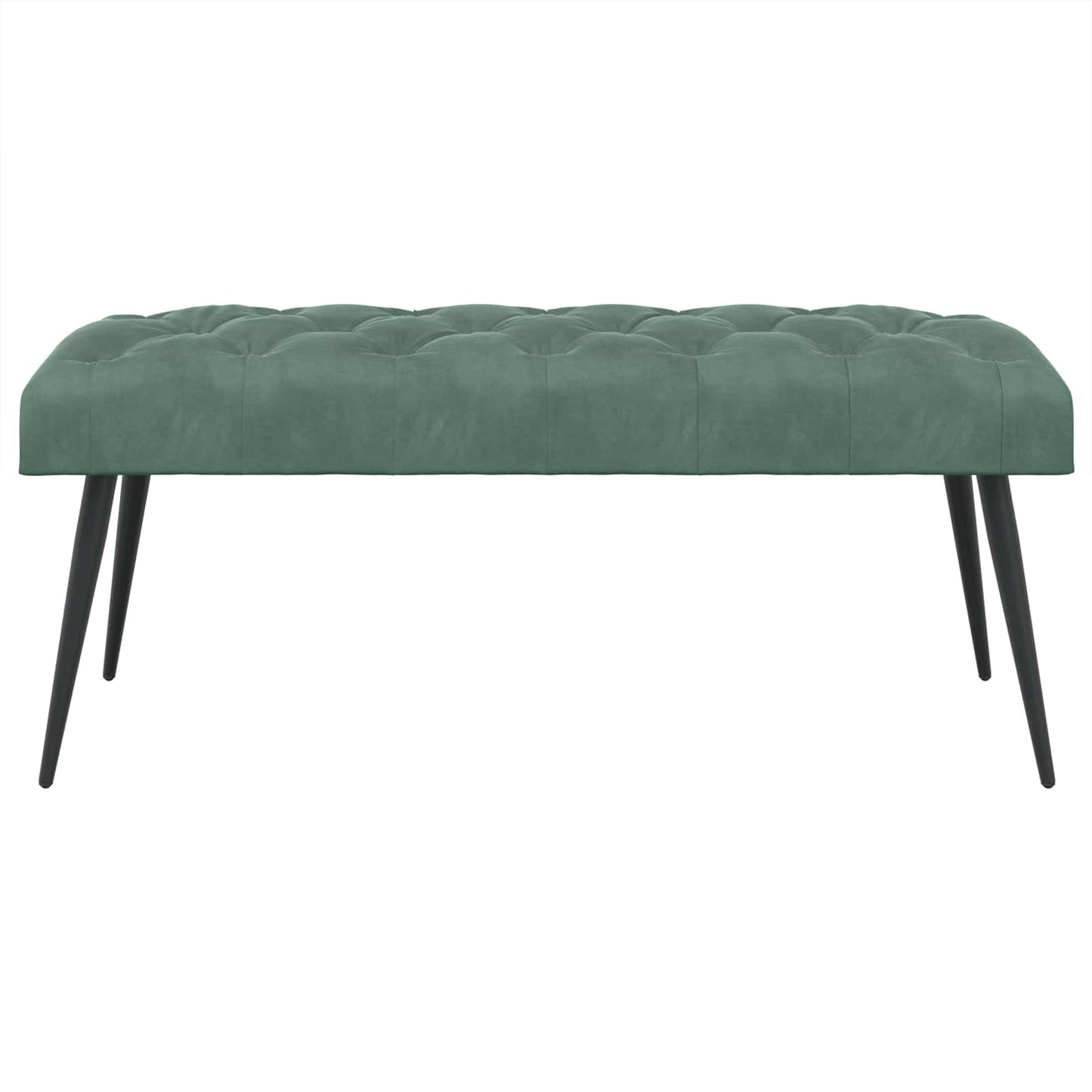 Bænk med knap tufting Havgrøn 110 x 40 x 46 cm Fløjl
