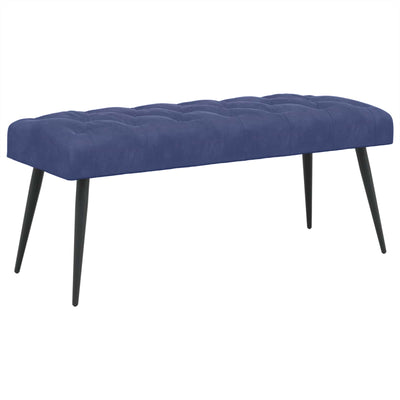 Bænk med knap tufting Politi blå 110 x 40 x 46 cm Fløjl