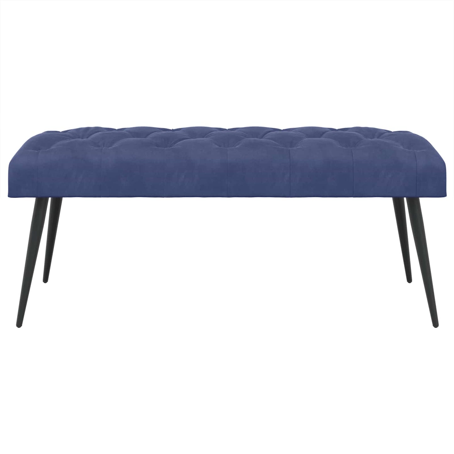 Bænk med knap tufting Politi blå 110 x 40 x 46 cm Fløjl