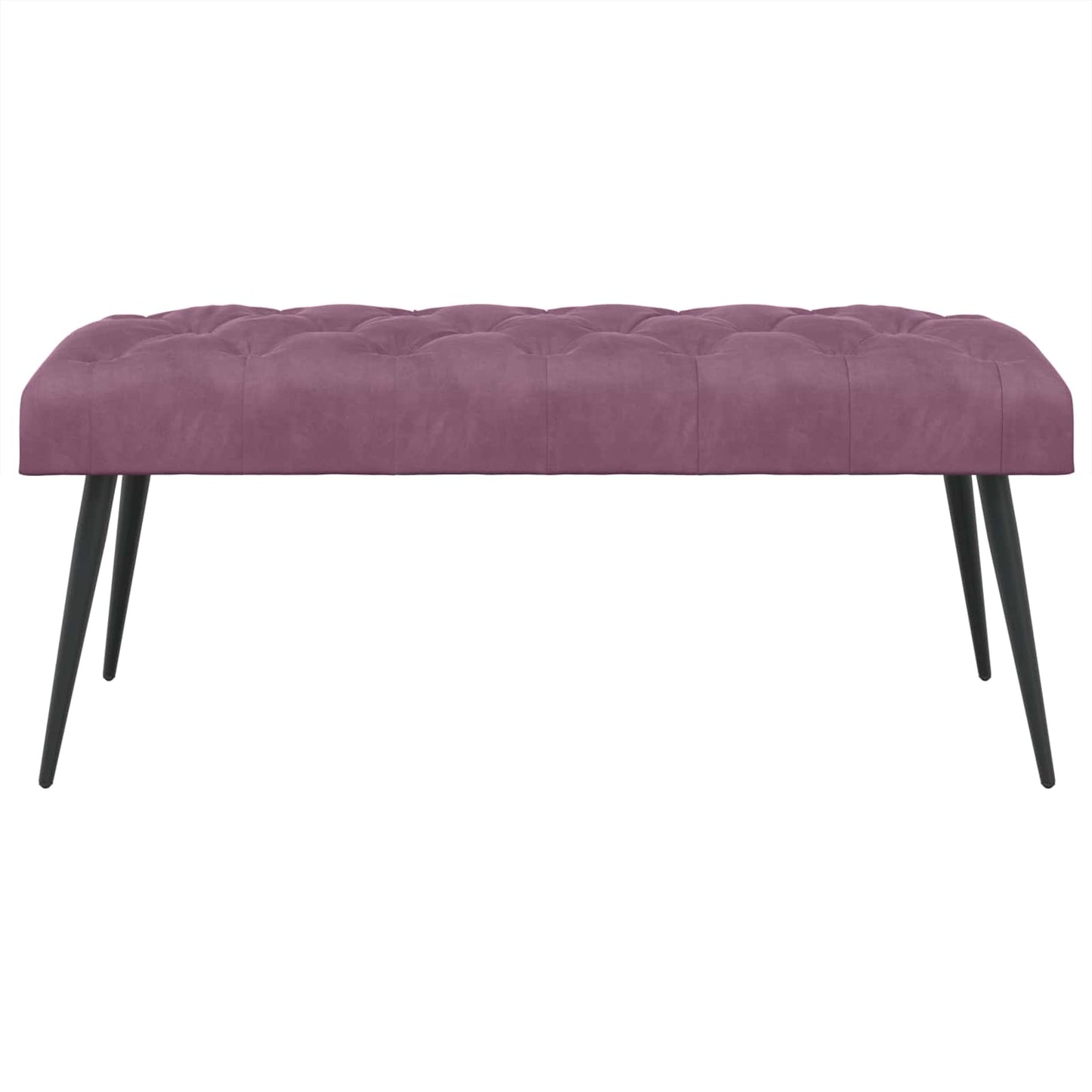 Bænk med knap tufting Lilla 110 x 40 x 46 cm Fløjl