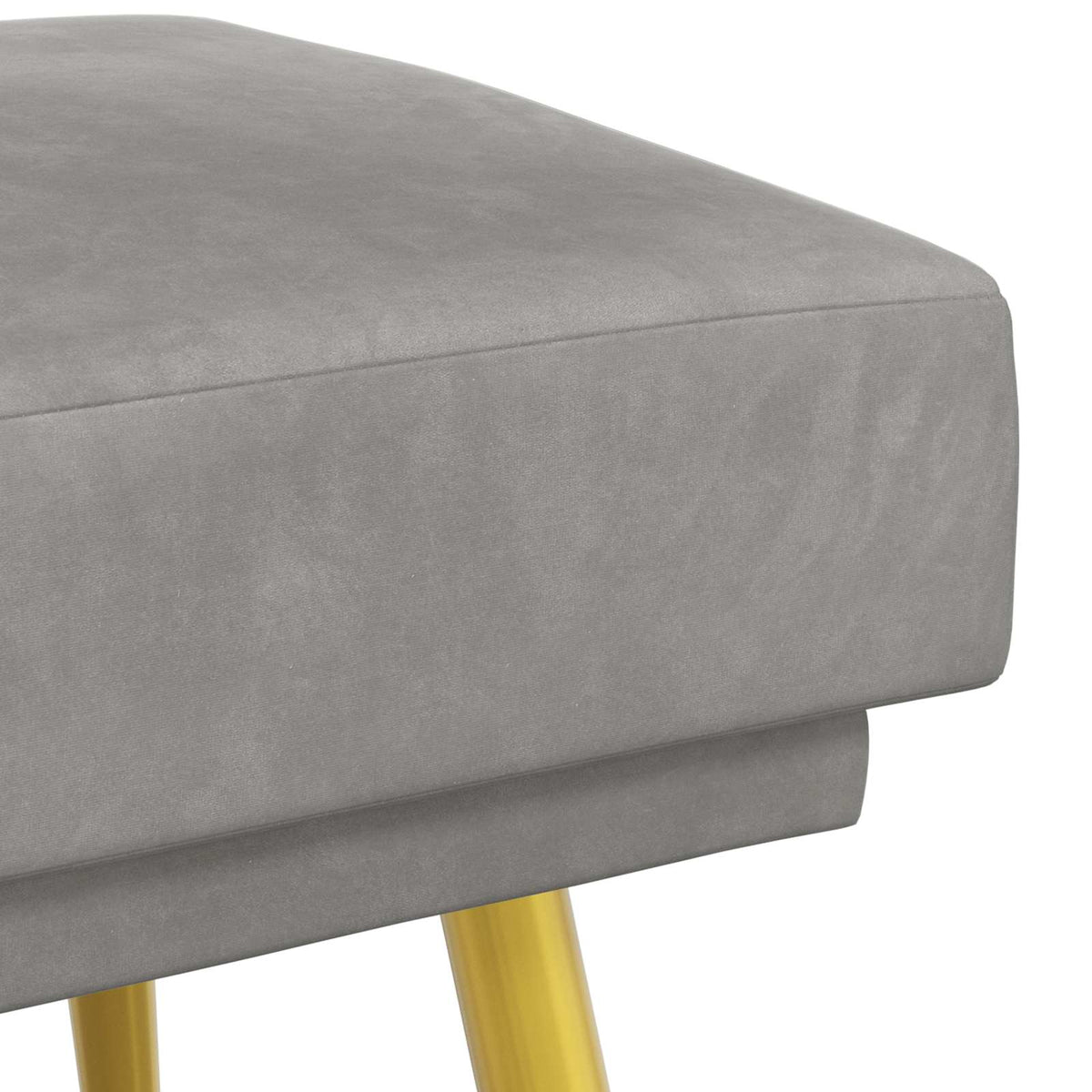 Dobbeltlagret bænk Lysegrå 120 x 45 x 46 cm Fløjl